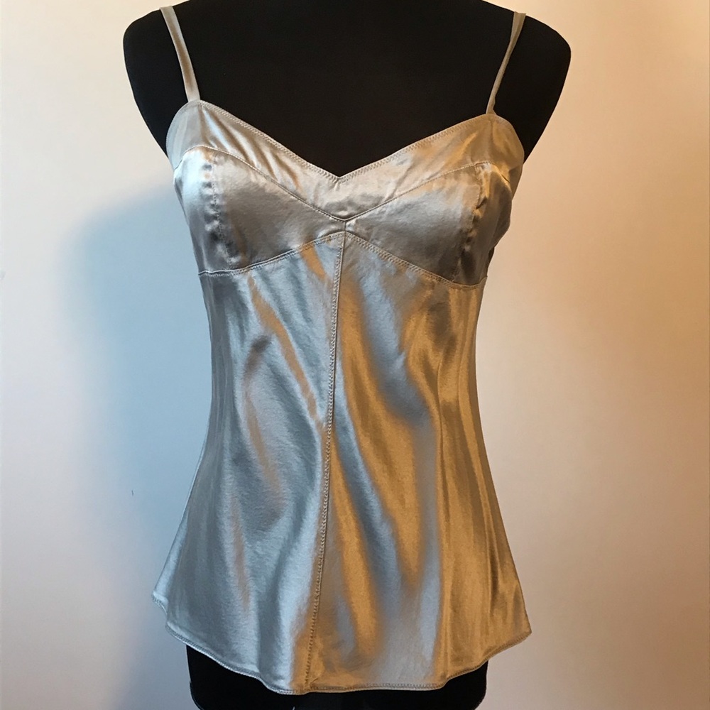 Silver Satin Camisole